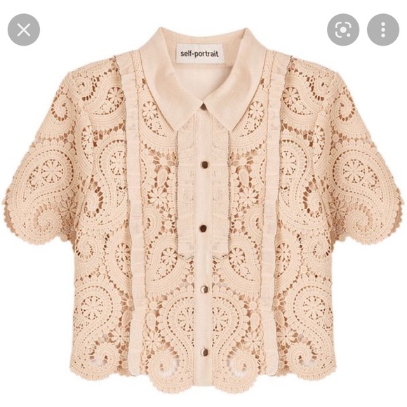 Self-Portrait Tops - Self Portrait Lace Top